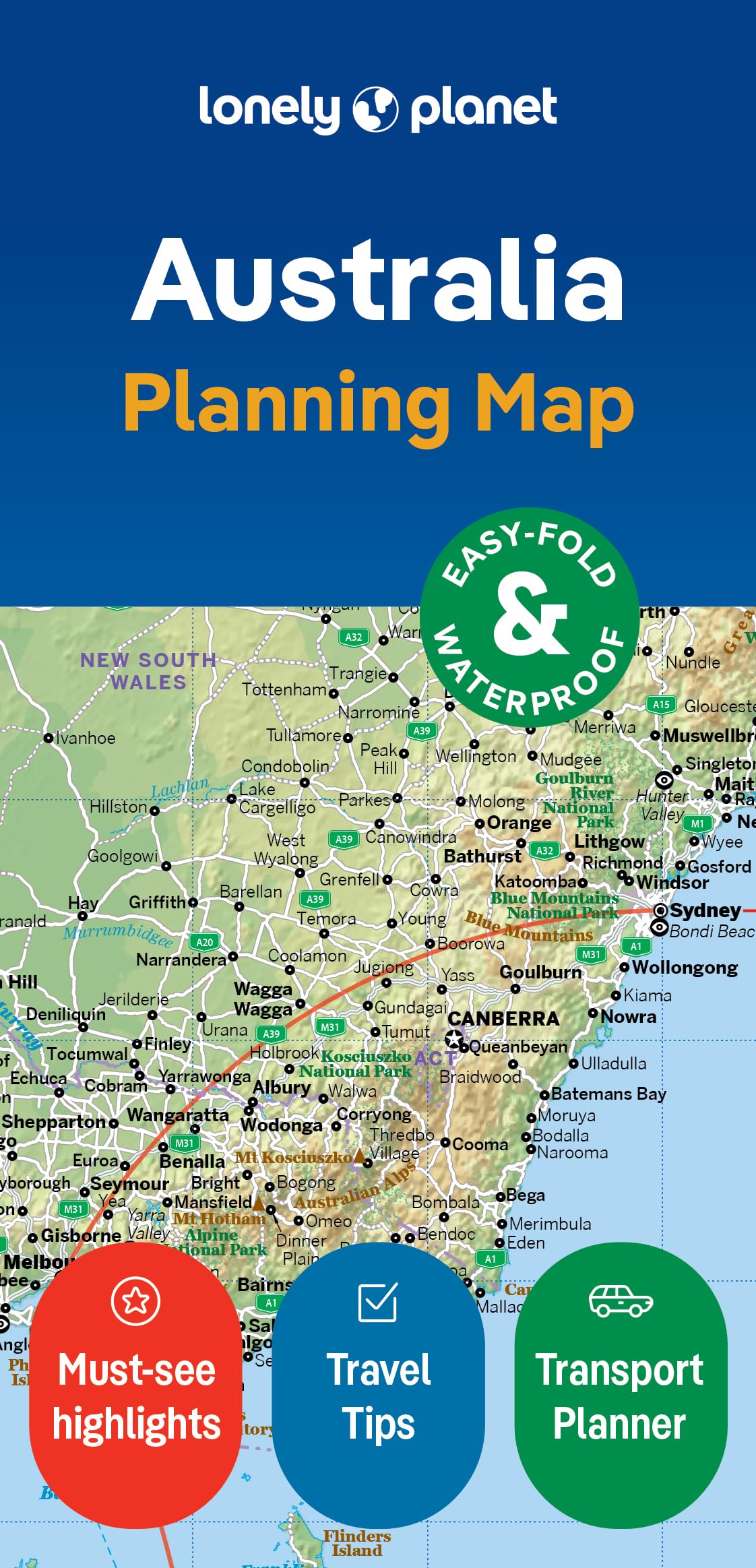 Lonely Planet Australia Planning Map,New