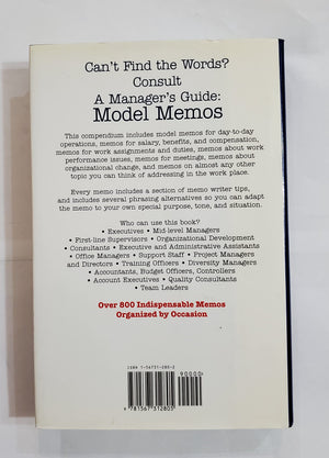 A Manager's Guide: Model Memos,Used