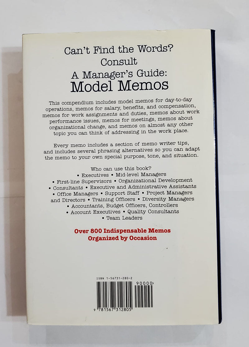 A Manager's Guide: Model Memos,Used