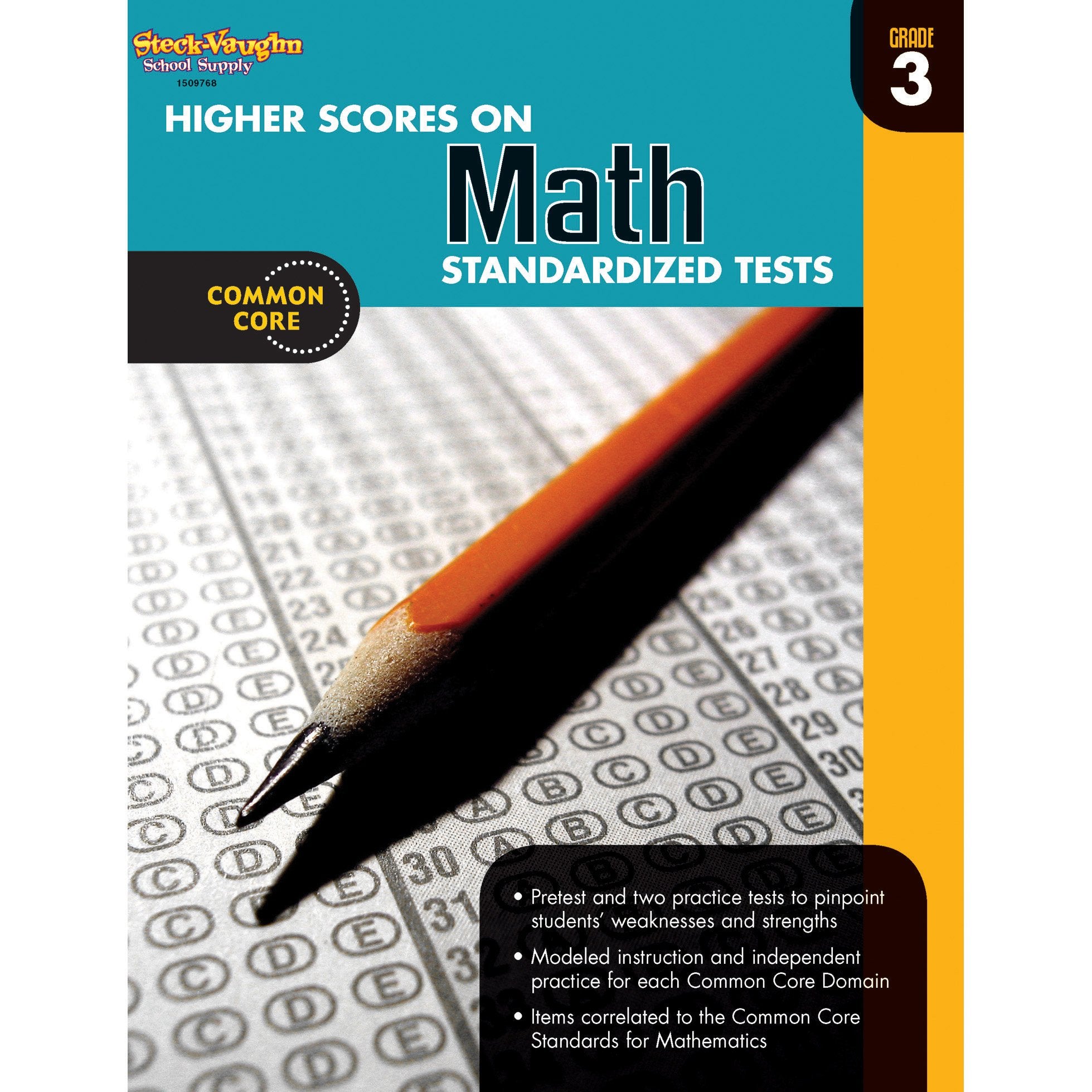 Higher Scores on Standardized Tests for Math Grade 3 (Steck Vaughn),Used
