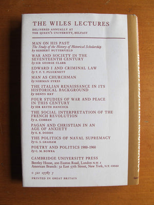 The Last Byzantine Renaissance (The Wiles Lectures),Used