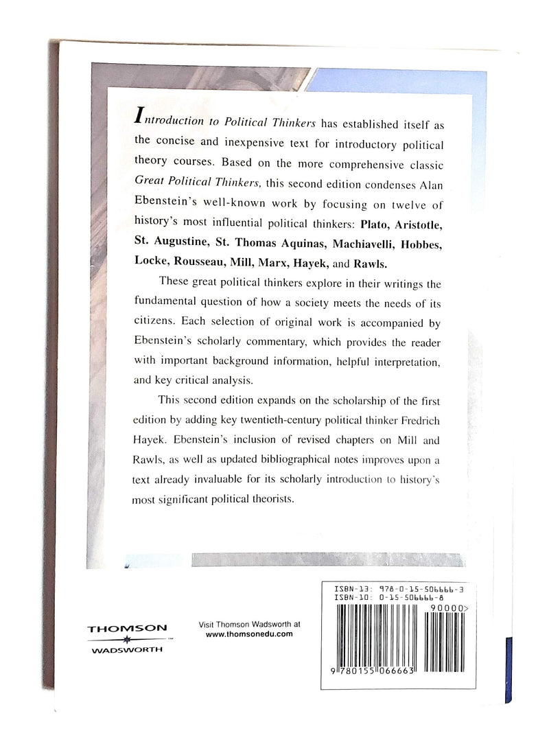 Introduction To Political Thinkers,New