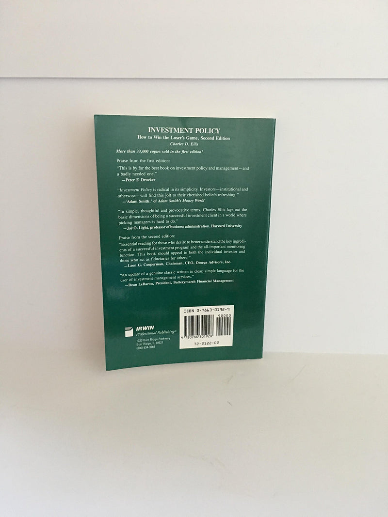 Invest Policy Reinhardt Spec Ed Ppr,Used