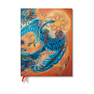 Paperblanks | 2026 Skybird | Birds Of Happiness | 12Month Planner Flexis | Ultra | Vertical | Elastic Band | 176 Pg | 100 Gsm
