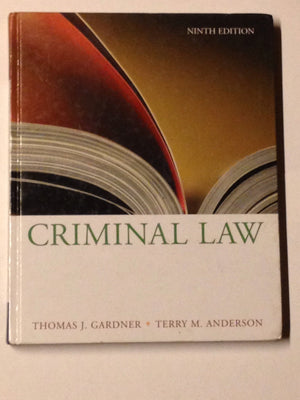 Criminal Law (Available Titles CengageNOW),Used