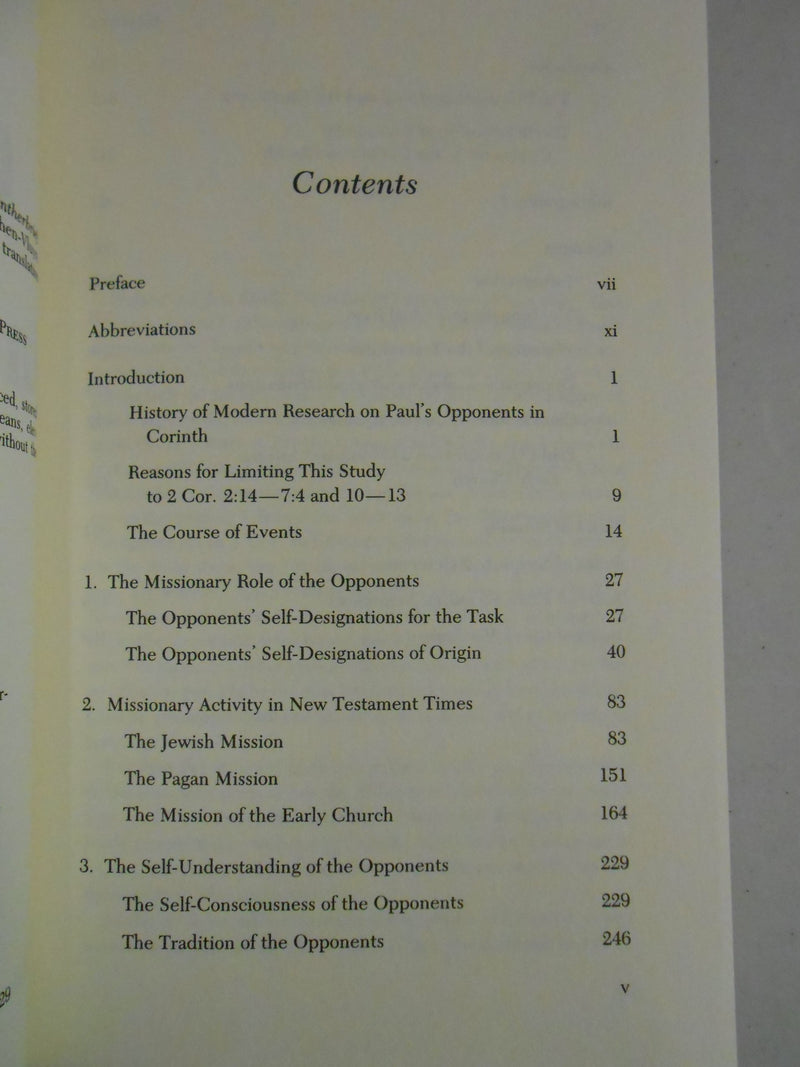 The Opponents of Paul in Second Corinthians,Used