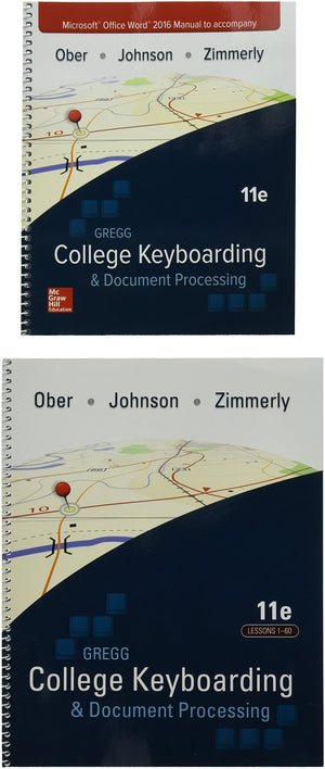 Gregg College Keyboarding & Document Processing (Gdp11) Microsoft Word 2016 Manual Kit 1: 160,Used