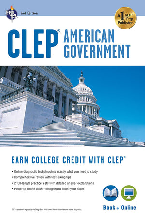 CLEP? American Government Book + Online (CLEP Test Preparation),Used