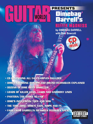 Guitar World Presents Dimebag Darrell's Riffer Madness: Book & Online Audio,Used