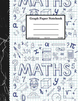 Graph Paper Notebook: Grid Composition Notebook for Math and Science Students, Blank Quad Ruled, 8.5 x 11, 100 pages,Used