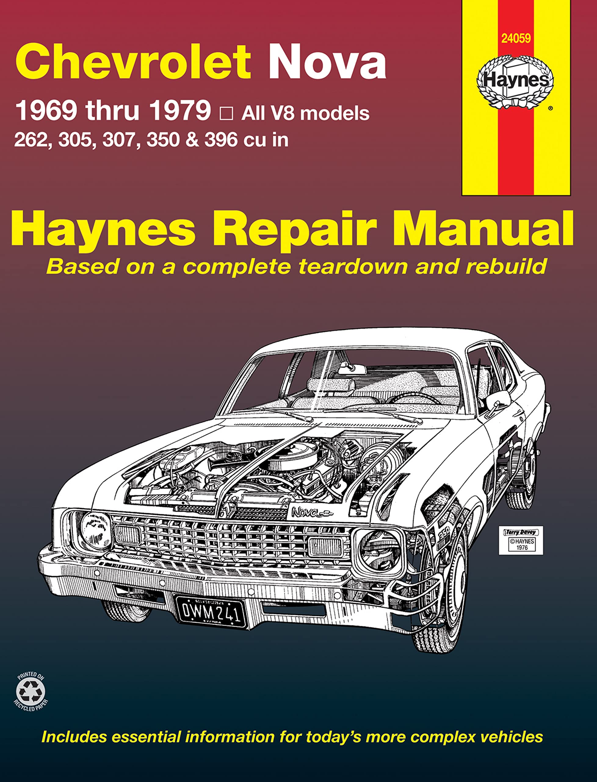 Chevrolet Nova (19691979) V8 Haynes Repair Manual (Usa) (Paperback),New
