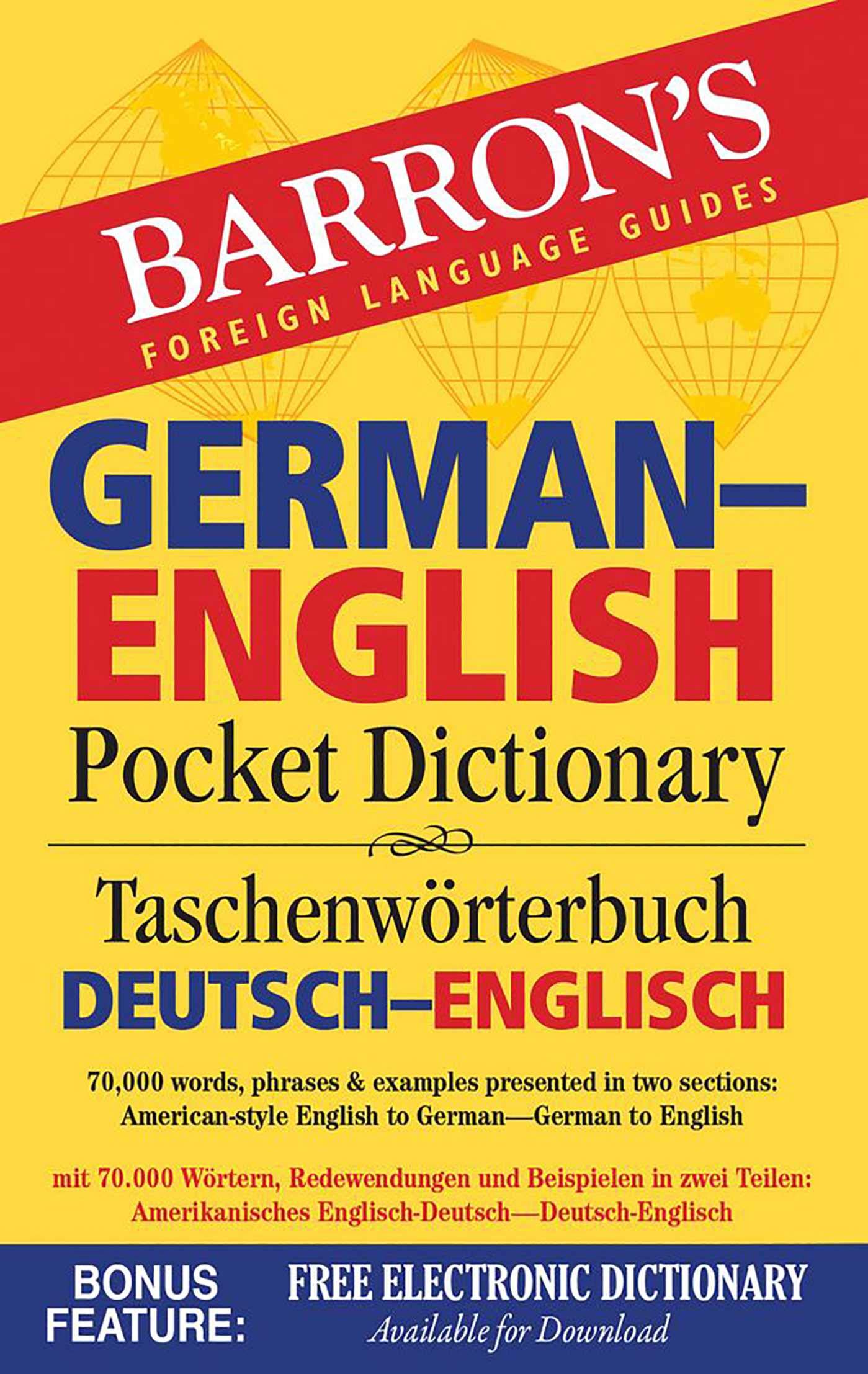 GermanEnglish Pocket Dictionary: 70,000 words, phrases & examples (Barron's Pocket Bilingual Dictionaries),New