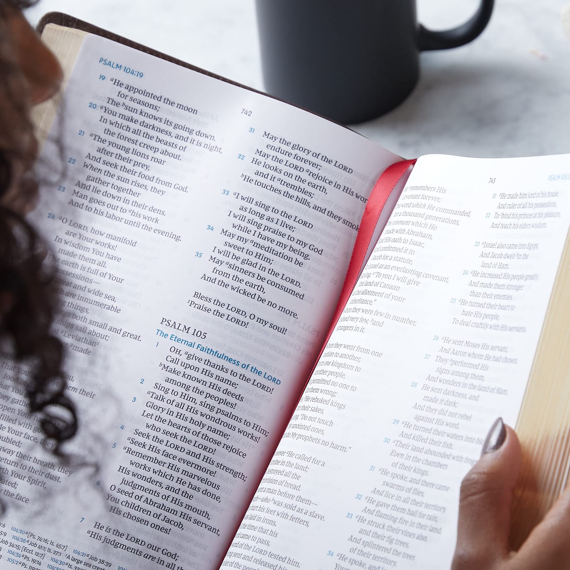 NKJV, Large Print VersebyVerse Reference Bible, Maclaren Series, Leathersoft, Black, Comfort Print: Holy Bible, New King James,Used