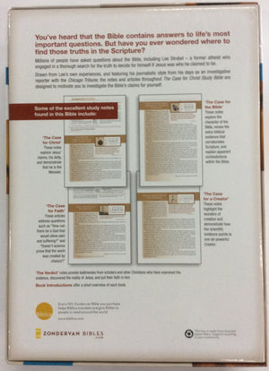 NIV The Case for Christ Study Bible: Investigating the Evidence for Belief, Italian DuoTone, Berry Creme / Chocolate (New Inter,Used