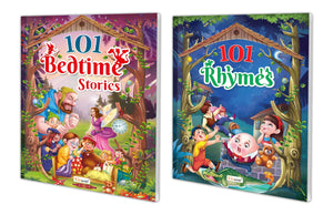101 Bedtime Stories And 101 Rhymes Book For Kids (Ages 3-12) (Paperback): Children Learning Book, Kids Rhymes Book, Bedtime Book For Kids | Pack Of 2 Books For Kids.