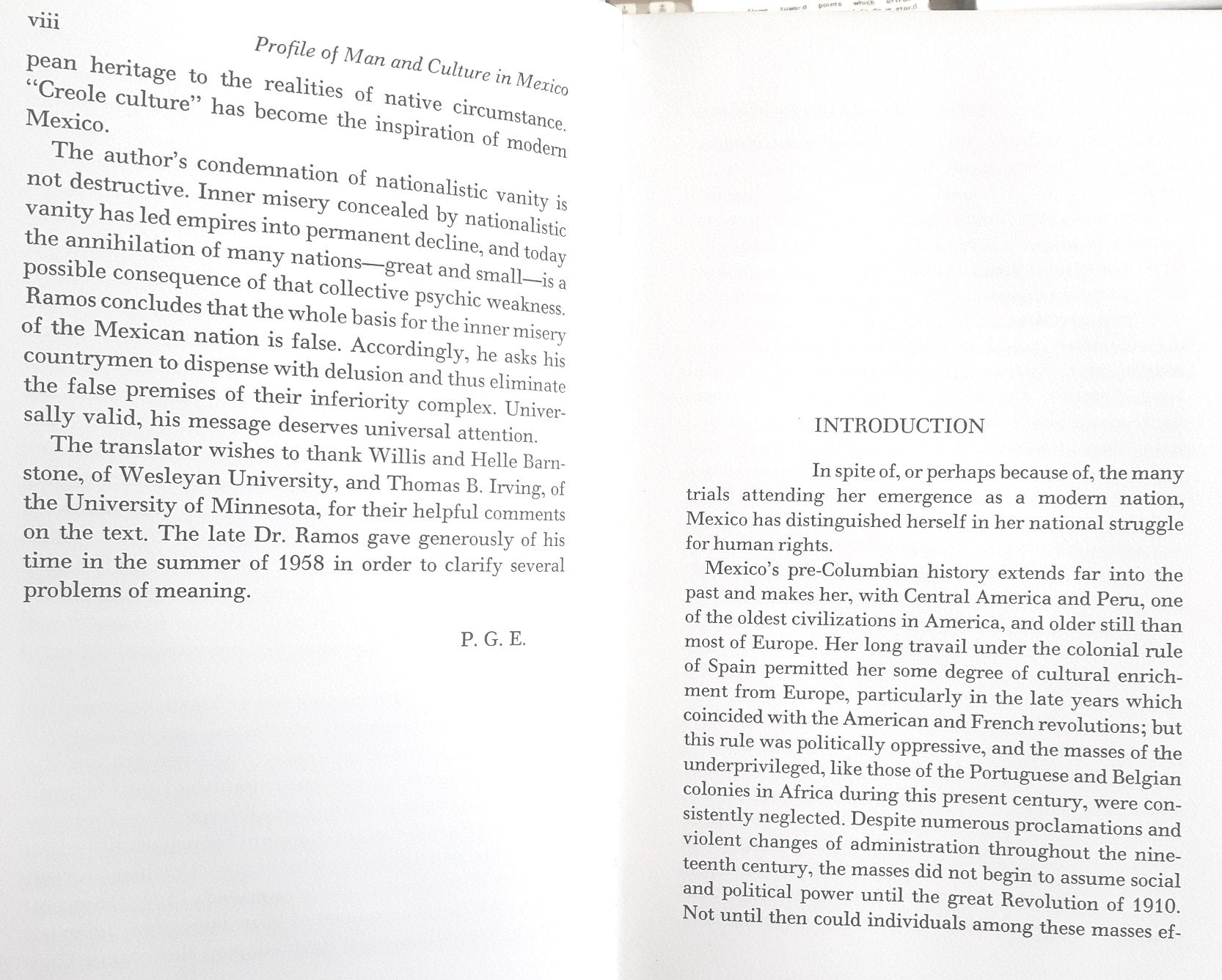 Profile of Man and Culture in Mexico,Used