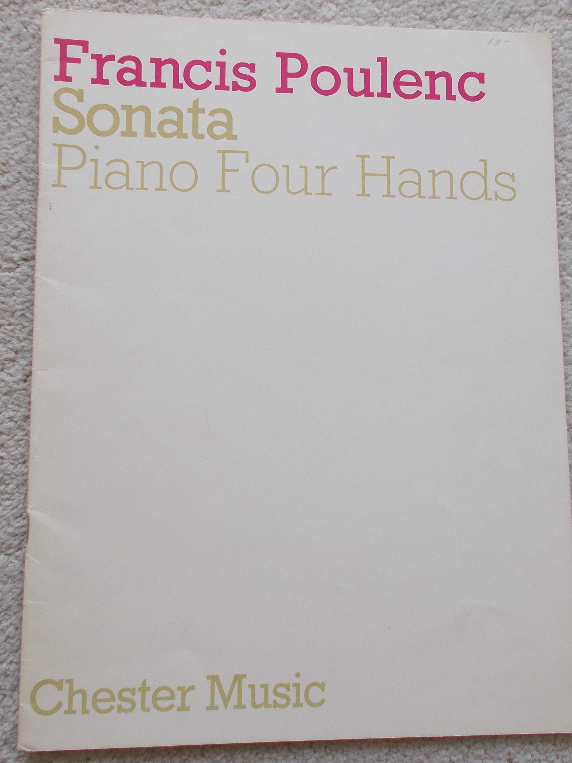 Sonata for Piano 4 Hands,Used