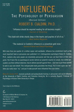 Influence: The Psychology Of Persuasion,New