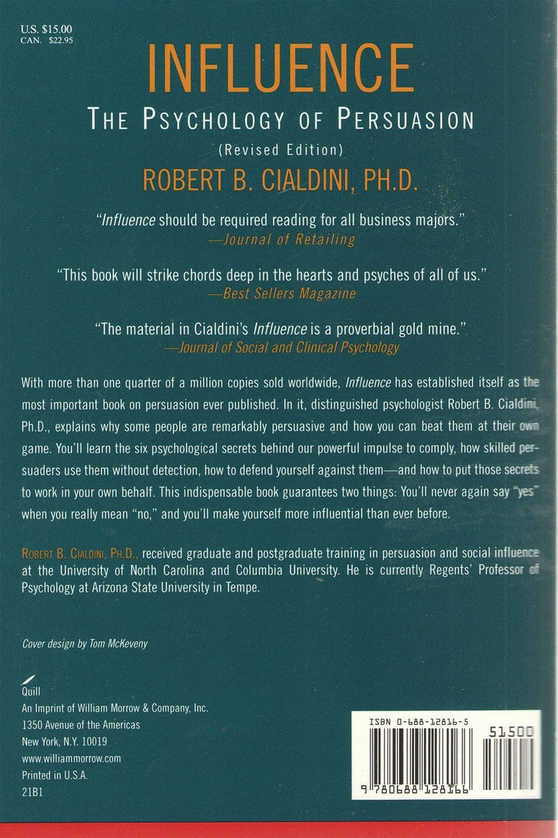 Influence: The Psychology Of Persuasion,New