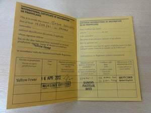 International Certificate of Vaccination with Vinyl Document Holder  World Health Organization Bilingual Version [cards] World ,New