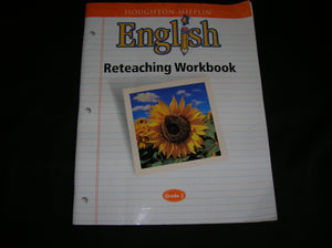 Houghton Mifflin English: Reteaching Workbook Grade 2,Used