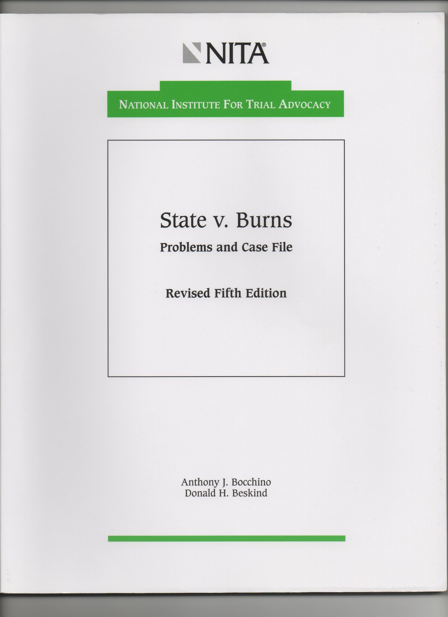 State vs. Burns: Problems and case file,Used