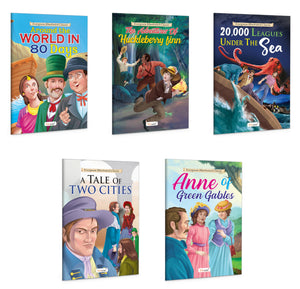 Evergreen Illustrated Classics : 20,000 Leagues Under The Sea, A Tale Of Two Cities And More - Classic Adventure Stories For Children, ChildrenS Learning Books, Kids Story Book | Pack Of 5 Books