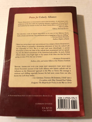 Unholy Alliance: Radical Islam And The American Left,Used