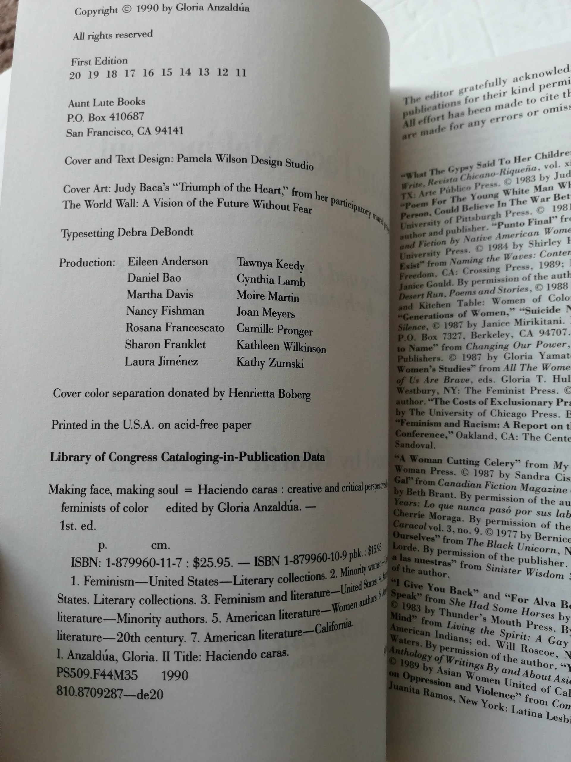 Making Face, Making Soul/Haciendo Caras: Creative and Critical Perspectives by Feminists of Color,New