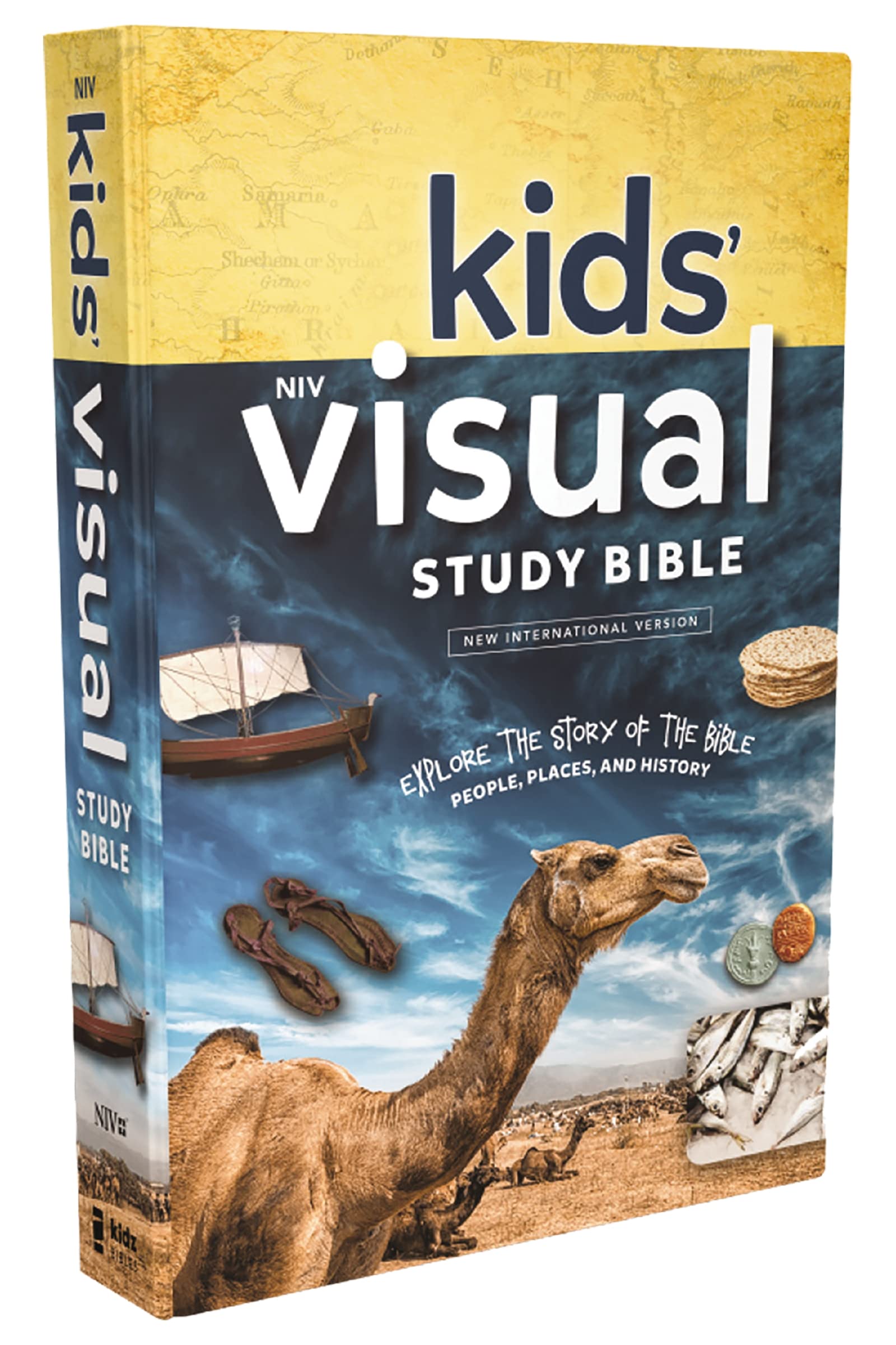 NIV, Kids Visual Study Bible, Hardcover, Blue, Full Color Interior: Explore the Story of the BiblePeople, Places, and Histor