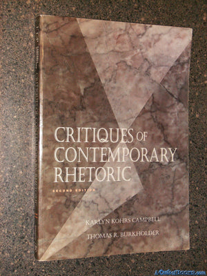 Critiques of Contemporary Rhetoric,Used