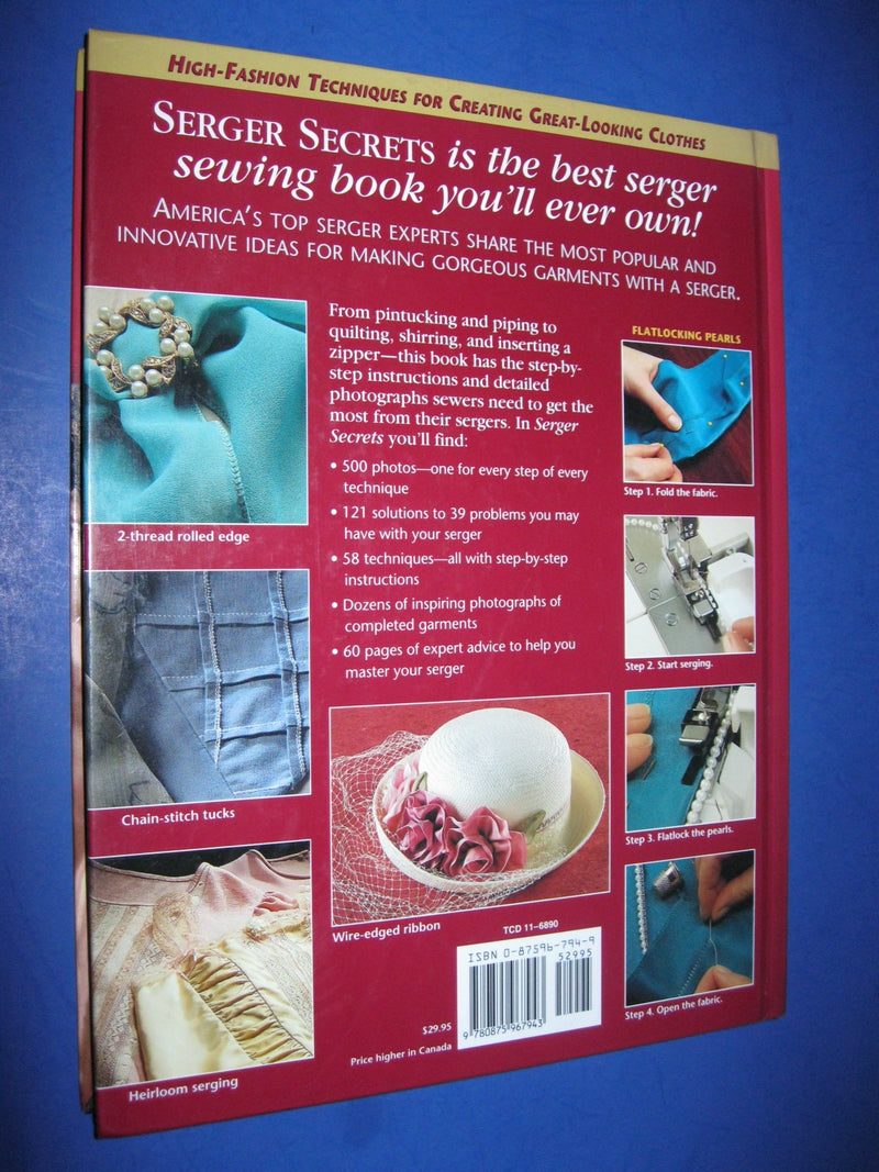 Serger Secrets: Highfashion Techniques For Creating Greatlooking Clothes (Rodale Sewing Book)-new