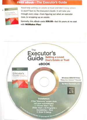 Quicken Willmaker Plus 2009 Edition: Estate Planning Essentials (Book with Software),Used
