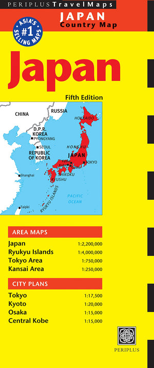 Japan Travel Map Fifth Edition (Periplus TravelMaps),New
