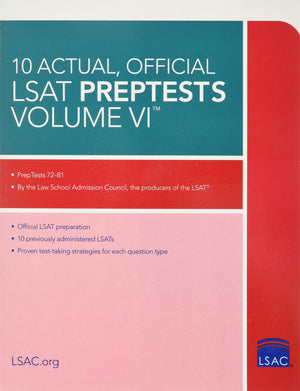 10 Actual, Official LSAT PrepTests Volume VI: (PrepTests 7281),Used