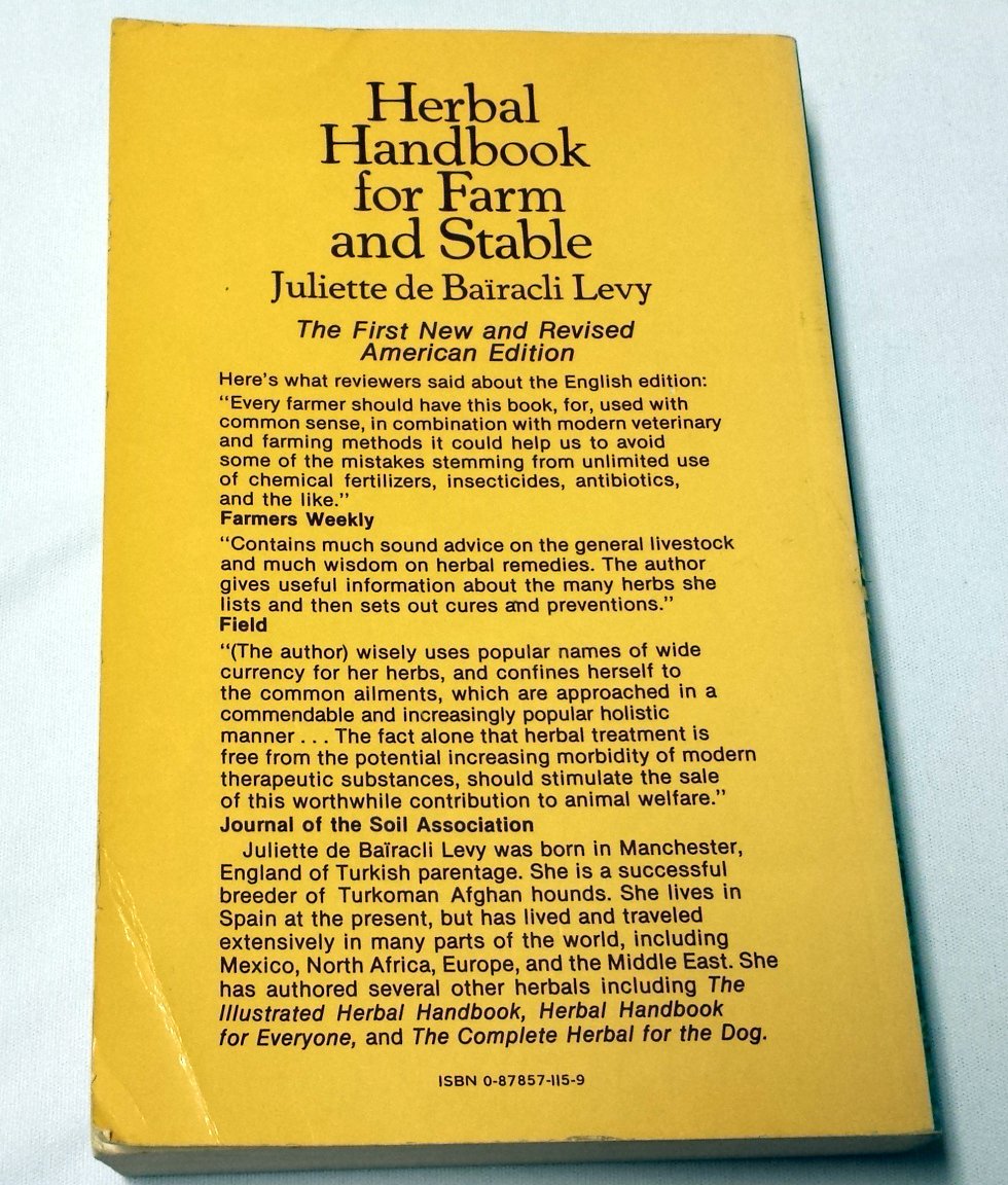 Herbal Handbook For Farm And Stable