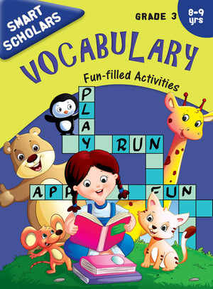 Vocabulary Fun-Filled Activity Book For Kids Grade 3: Smar Schoolars | Childrens Vocabulary Build | Language Skill | New Words | Language Fluency ; 8+ Ages