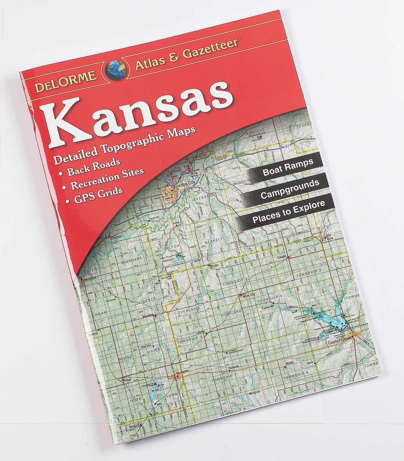 Kansas Atlas & Gazetteer (Delorme Atlas & Gazetteer),Used