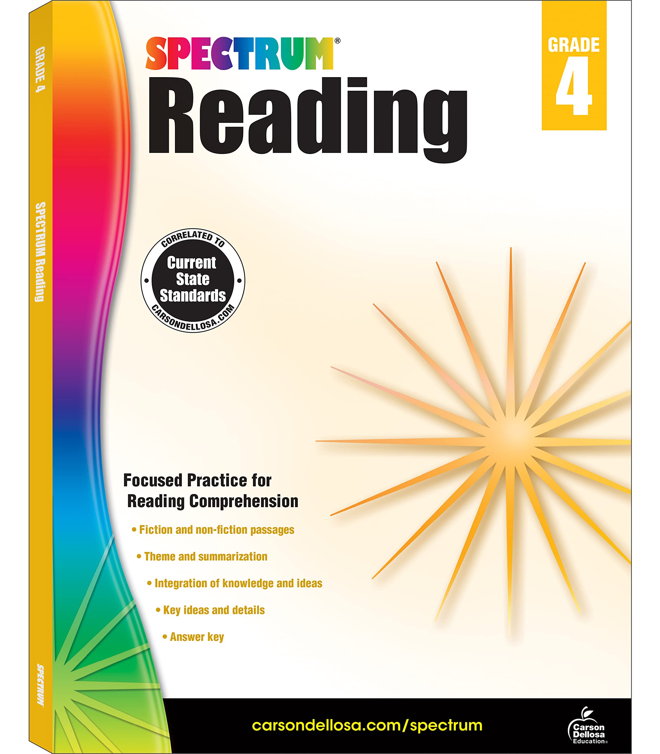 Spectrum Reading Comprehension Grade 4, Ages 9 to 10, 4th Grade Reading Comprehension Workbooks, Nonfiction and Fiction Passages,New