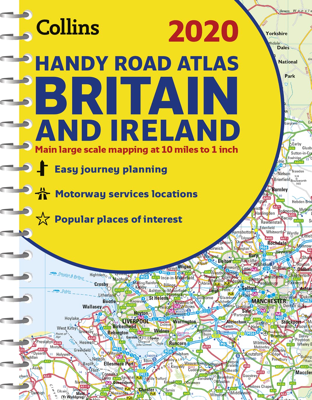 2020 Collins Handy Road Atlas Britain and Ireland,Used