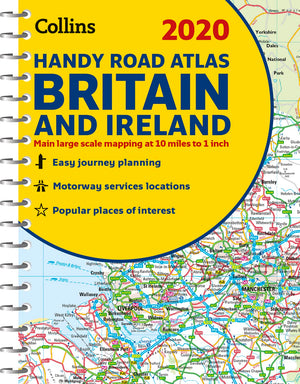 2020 Collins Handy Road Atlas Britain and Ireland,Used