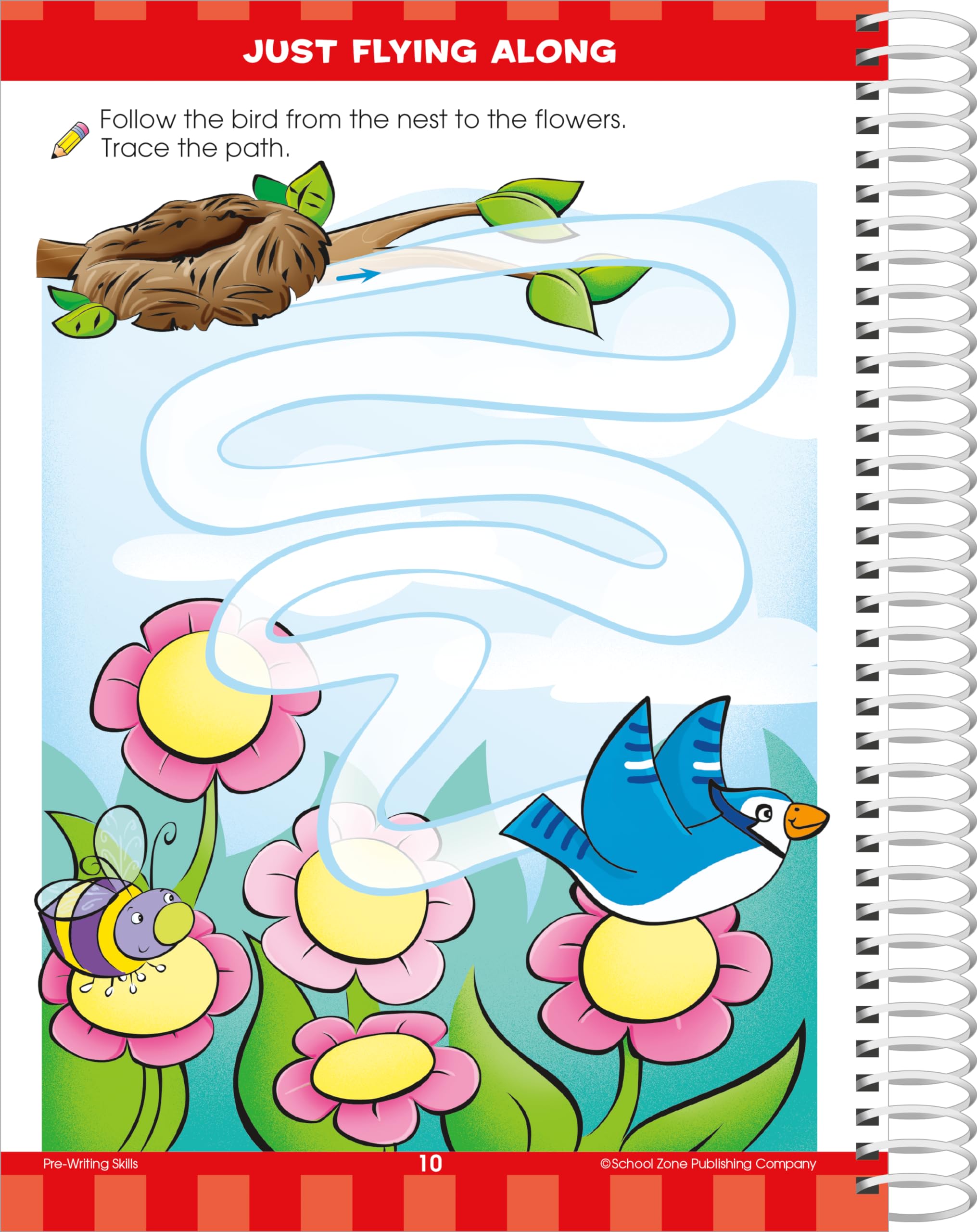 School Zone  Big Preschool Workbook  320 Spiral Pages, Ages 3 to 5, Colors, Shapes, Numbers, Early Math, Alphabet, PreWriting,New