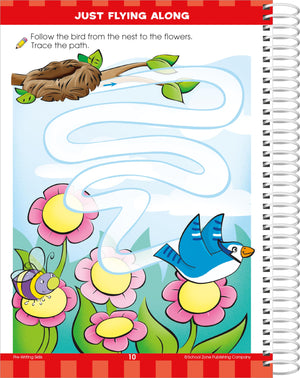 School Zone  Big Preschool Workbook  320 Spiral Pages, Ages 3 to 5, Colors, Shapes, Numbers, Early Math, Alphabet, PreWriting,New