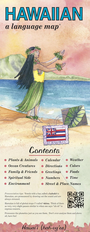 HAWAIIAN a language map,Used