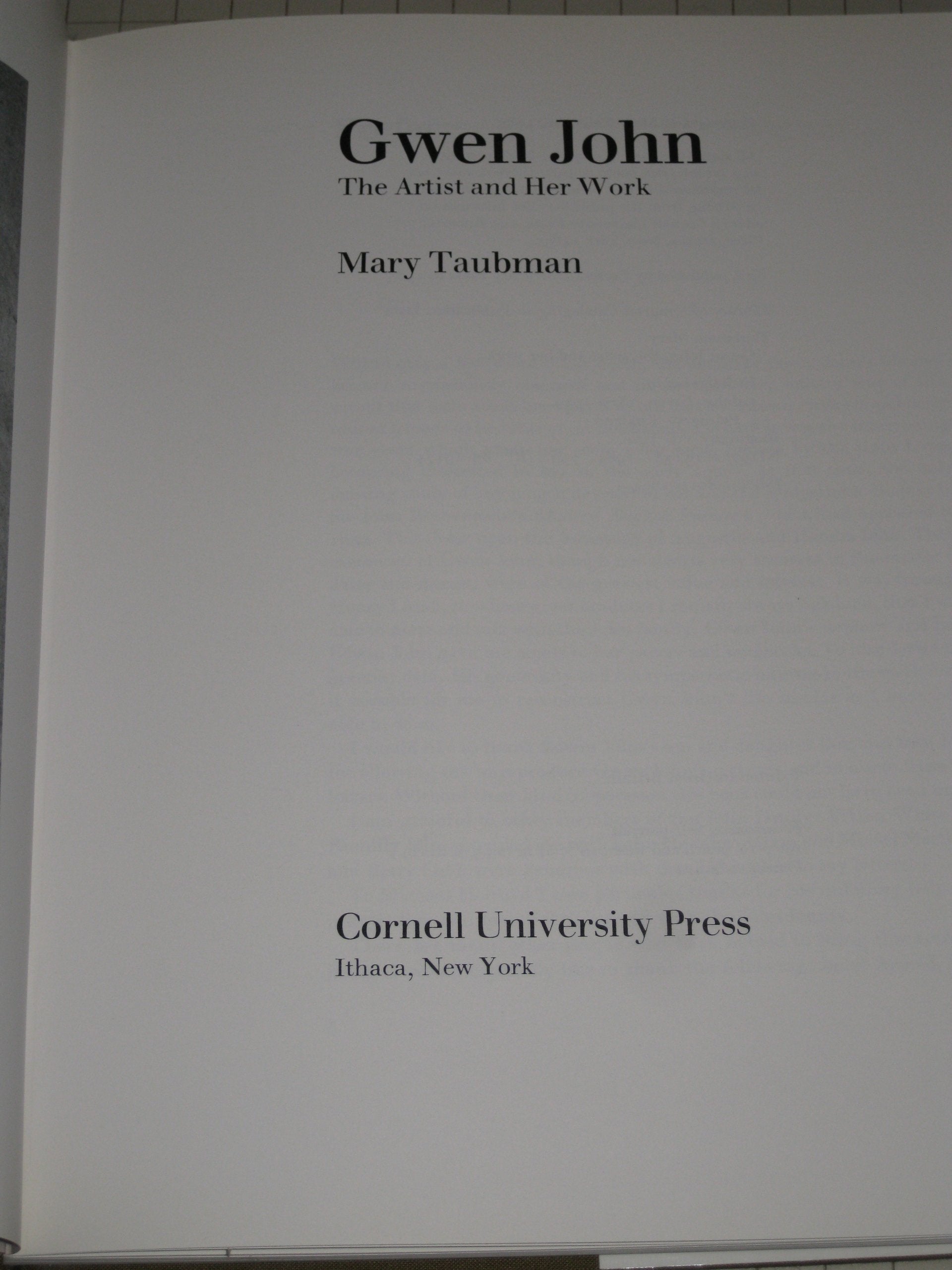 Gwen John: The Artist and Her Work,Used