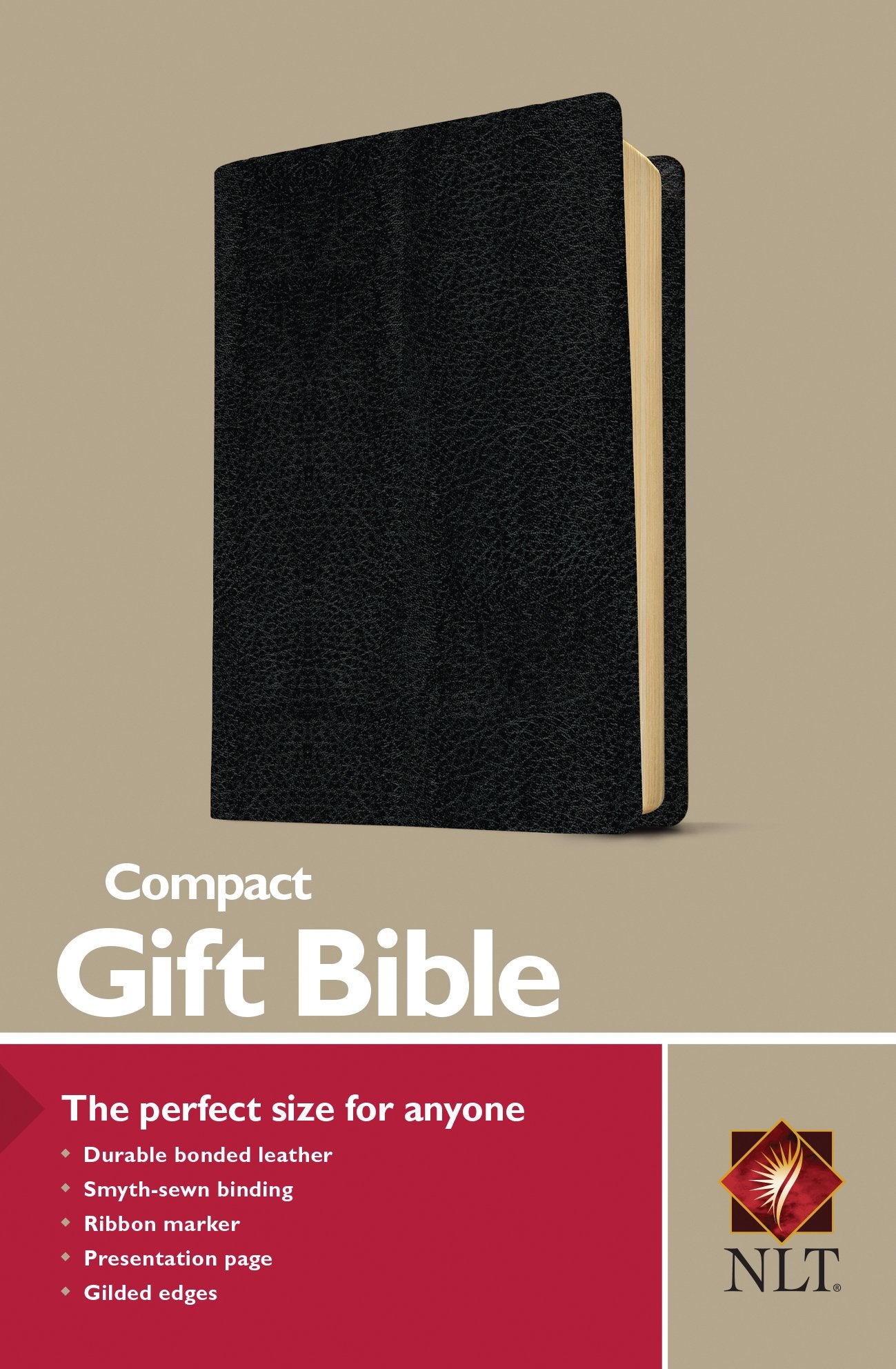 Compact Gift Bible Nlt (Bonded Leather, Black)