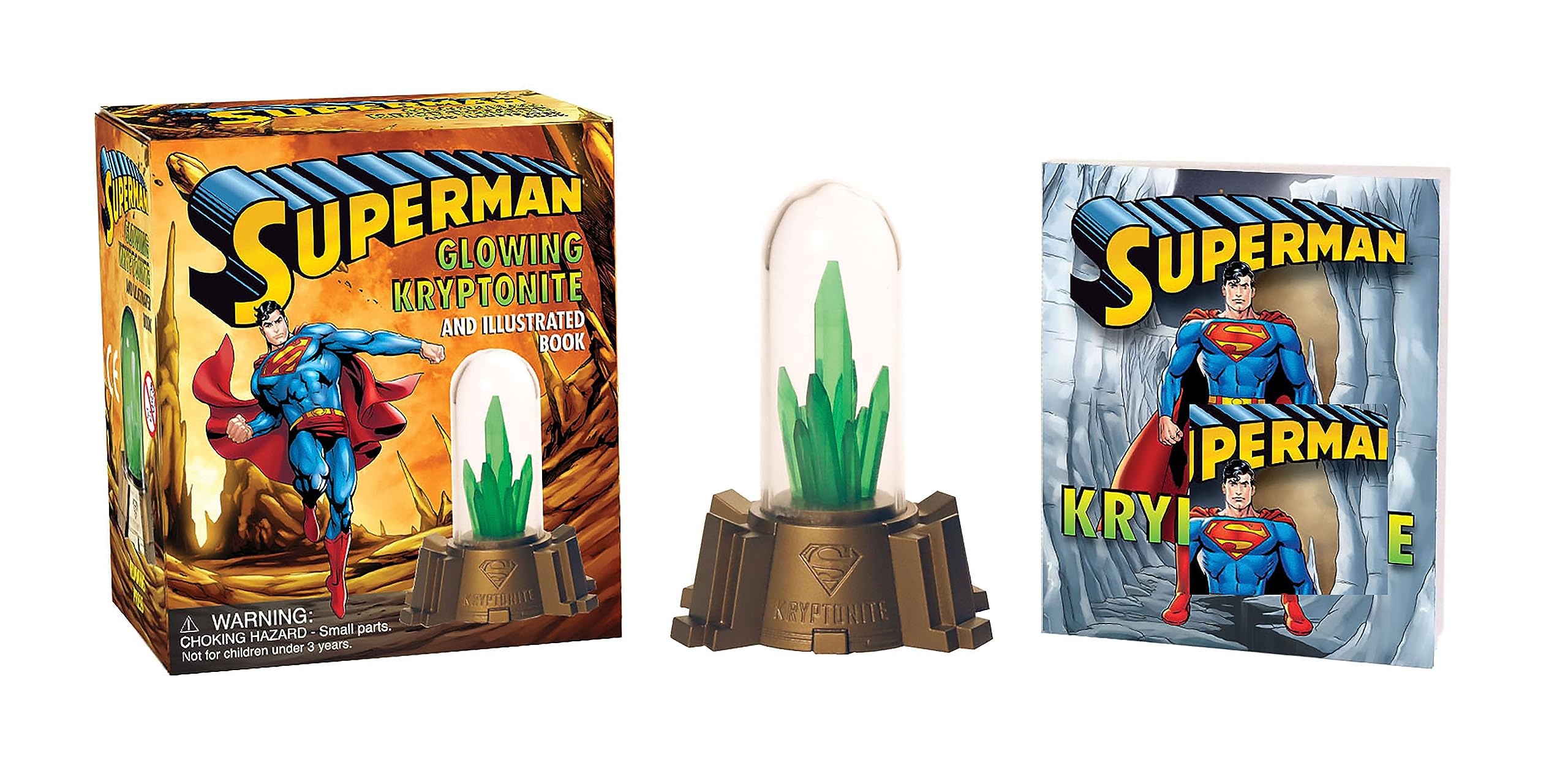 Superman: Glowing Kryptonite and Illustrated Book (RP Minis),Used