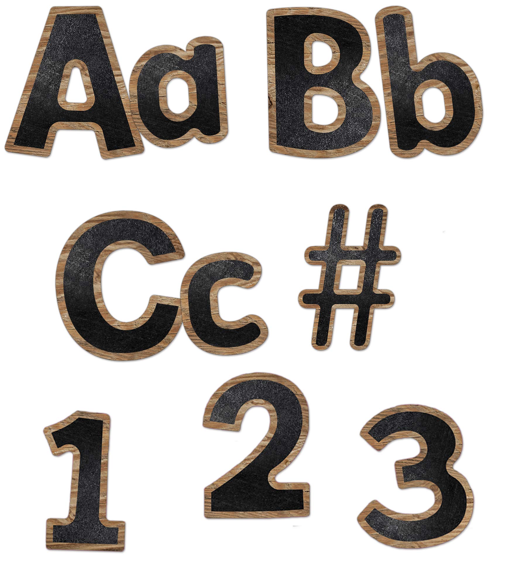 Schoolgirl Style 219 pc Industrial Café Bulletin Board Letters - Black Cutout Letters, Numbers, Punctuation & Symbols for Classroom