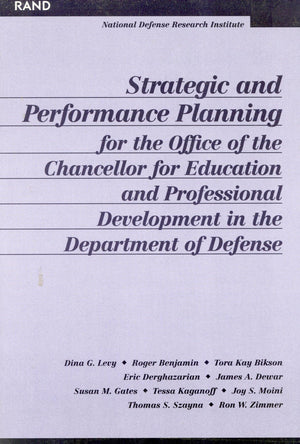 Strategic And Performance Planning For The Office Of The Chancellor For Educational And Professional Development,New