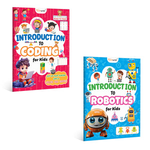 Introduction To Coding And Robotics For Kids | Combo Of 2 Learning Books | Fun Exercises For Children, Brain Activity Book.